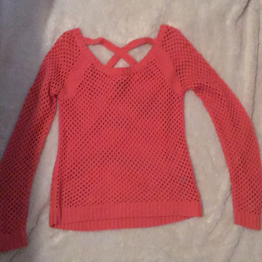 Salmon mesh sweater